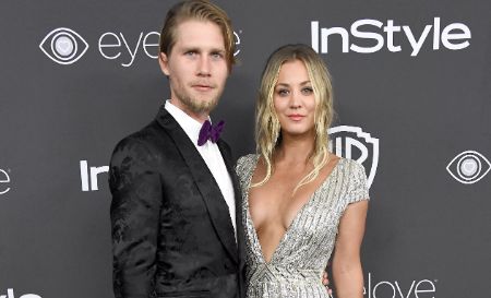 Kaley Cuoco with her husband, Karl Cook